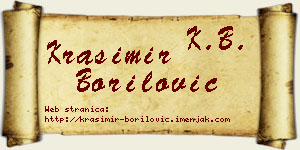Krasimir Borilović vizit kartica